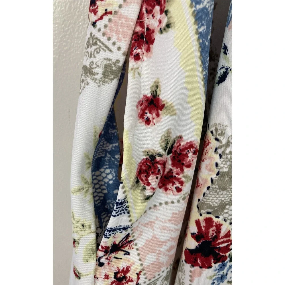 LuLaRoe Jessie Dress XS Floral Patchwork Quilt Print‎ w/Pockets NWT